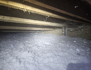 Zateplení stropu řadového domu pomocí foukané izolace